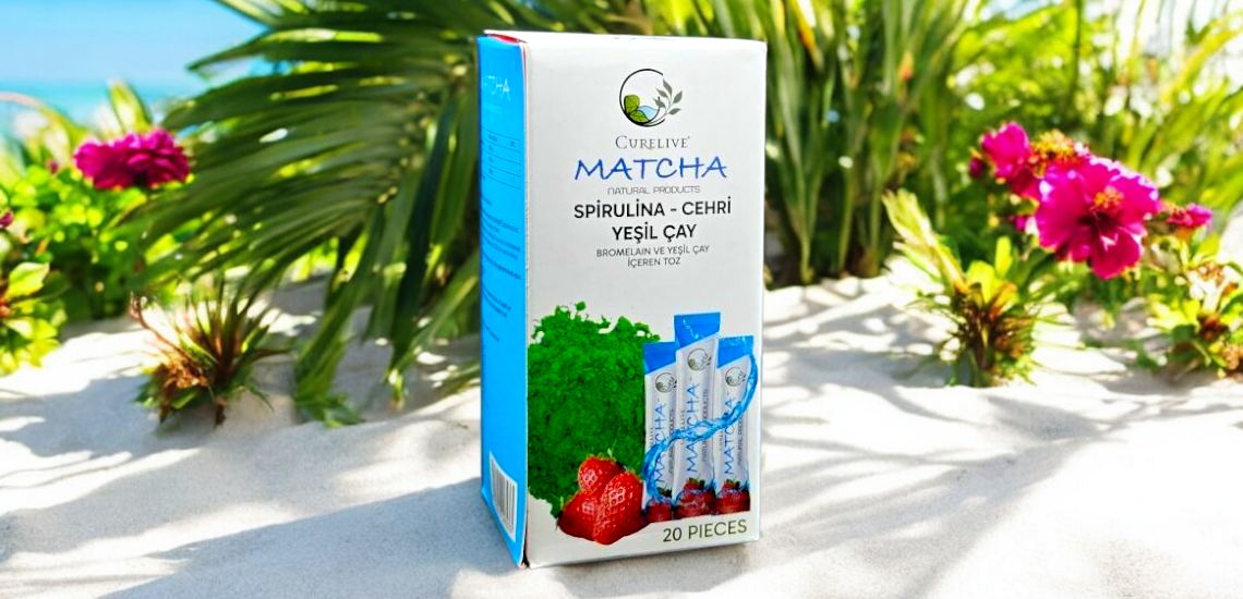 cizre asır curelive matcha spirulina-cehri-yeşil çay 20PC