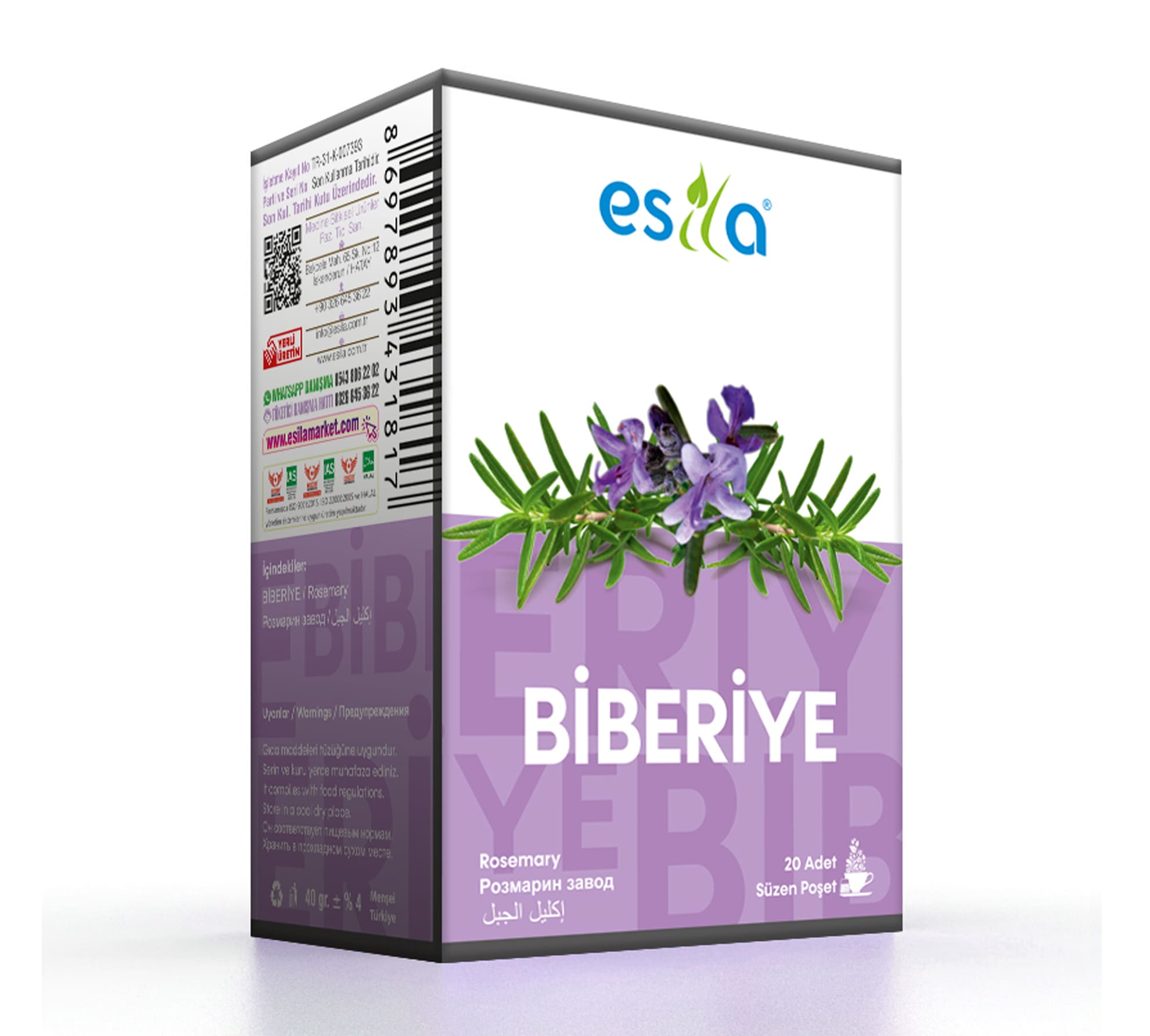 esila biberiye çayı 20 adet